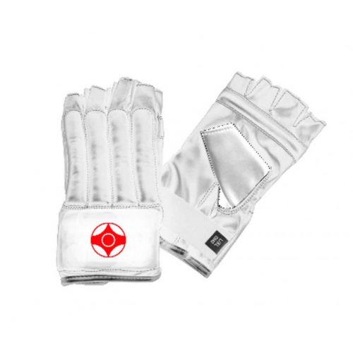 Перчатки снарядные (Шингарты) Bag Gloves Cut Finger Kyokushinkai белые