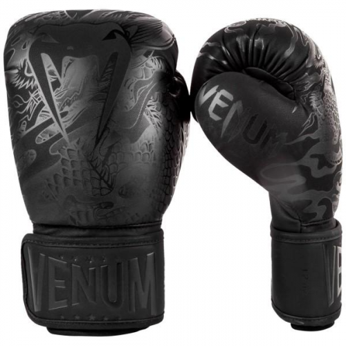 Перчатки боксерские Dragons Flight Black/Black, 8 oz