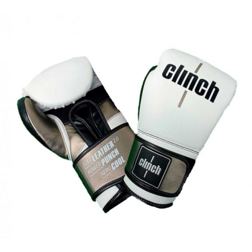 Перчатки боксерские Punch 2.0 бело-черно-бронзовые, 14 унций