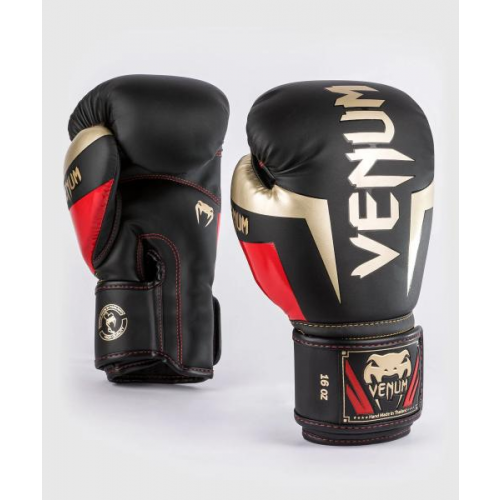 Перчатки боксерские Elite Black/Gold/Red, 10 унций
