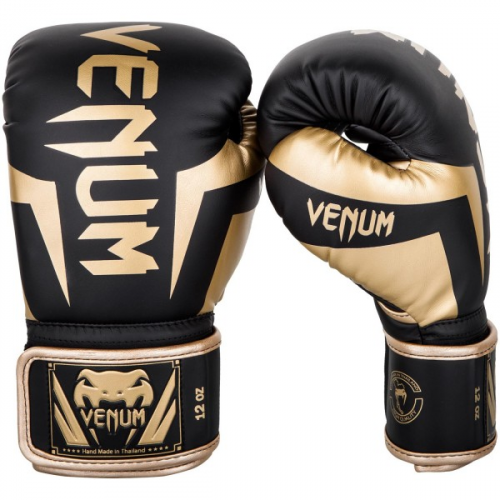 Перчатки боксерские Elite Black/Gold, 12 унций