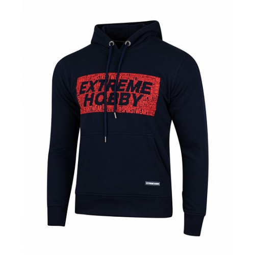 Толстовка hooded typography navy