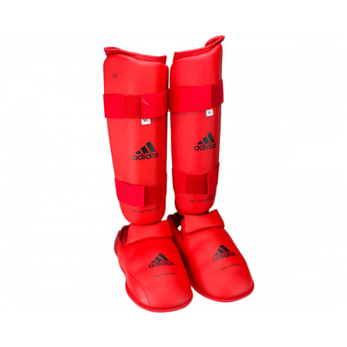 Защита голени и стопы WKF Shin & Removable Foot, красная