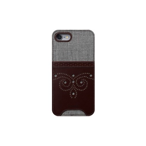 Stil STIL Gentleman Brogue | Чехол для Apple iPhone 7 / 8 (4.7") с карманом для визиток из натуральной кожи (Коричневый)