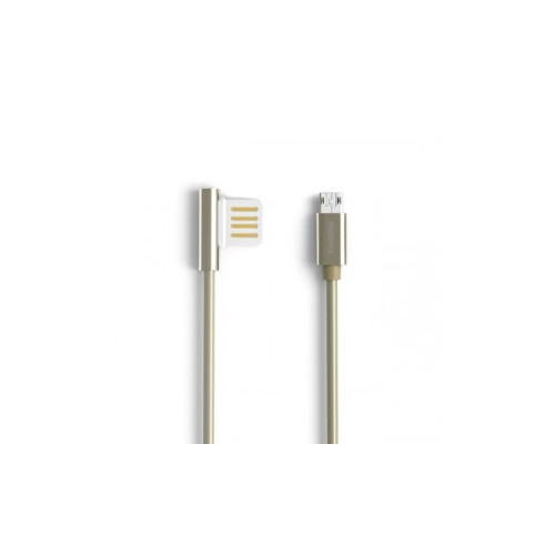 Remax Emperor | Дата кабель USB to MicroUSB с угловым штекером USB (100 см) (Золотой)