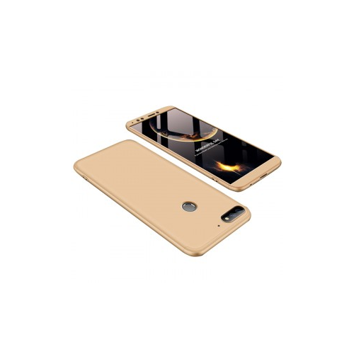 GKK LikGus 360° | Двухсторонний чехол для Huawei Honor 9i / 9N (2018) с защитными вставками (Золотой)