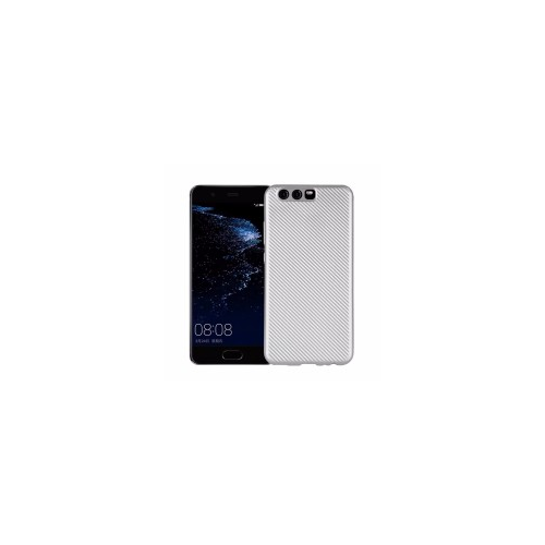 Epik Матовый чехол для Huawei P10 Plus с текстурированной поверхностью под карбон (Серебряный)