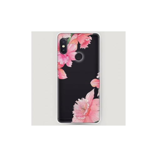 Epik RosCase | Силиконовый чехол Розовые цветочные уголки на Xiaomi Redmi Note 5 Pro / Note 5 (AI Dual Camera)