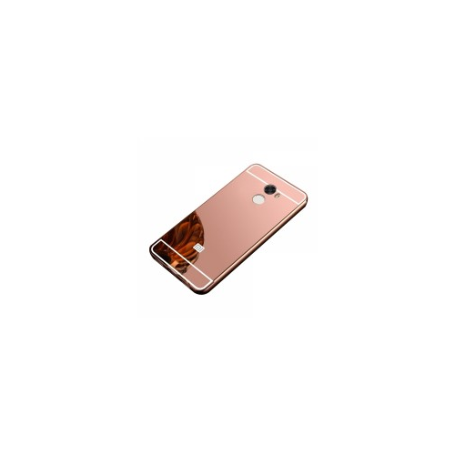 Epik Металлический бампер для Xiaomi Redmi 4 с зеркальной вставкой (Розовый)