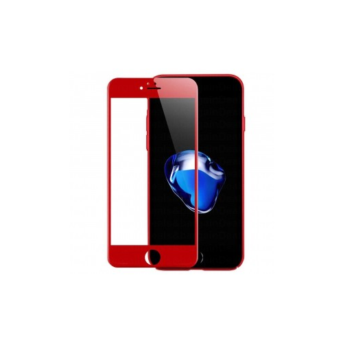 Глянцевое стекло с цветной рамкой CaseGuru 3D с полной защитой выпуклого экрана для Apple iPhone 7 / 8 (4.7")