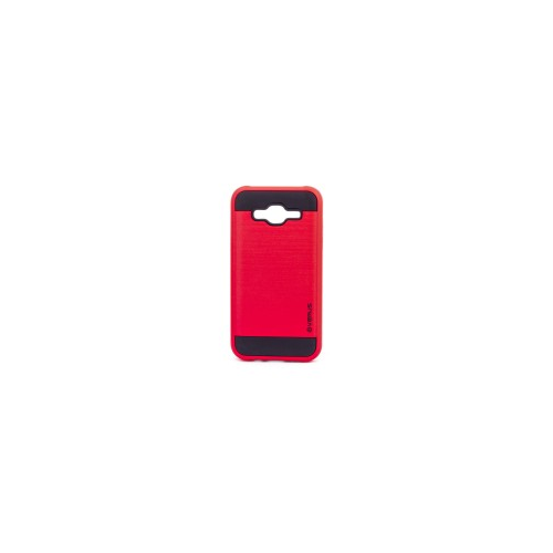 Epik Двухслойный ударопрочный чехол с защитными бортами экрана Verge для Samsung J500H Galaxy J5 (Красный)