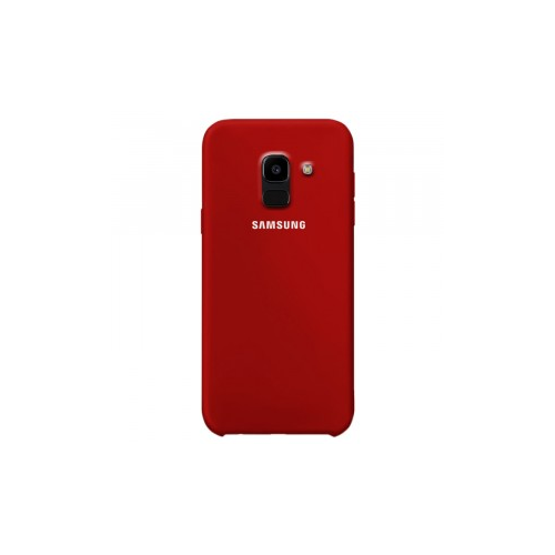 Epik Силиконовый чехол для Samsung J600F Galaxy J6 (2018) с покрытием soft touch (Бордовый / Garnet Red)