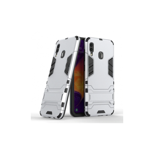 Epik Transformer | Противоударный чехол для Galaxy A20 / A30 с мощной защитой корпуса (Серебряный / Satin Silver)