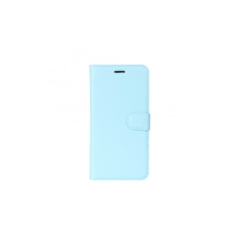 Epik Гладкий кожаный чехол-бумажник на магнитной застежке с функцией подставки и внутренними карманами для Meizu M5c (Голубой)