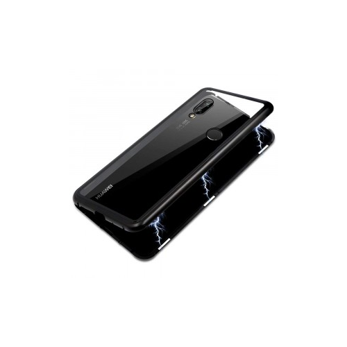 Epik Металлический бампер с задней стеклянной вставкой на магнитной защелке для Huawei P20 Lite