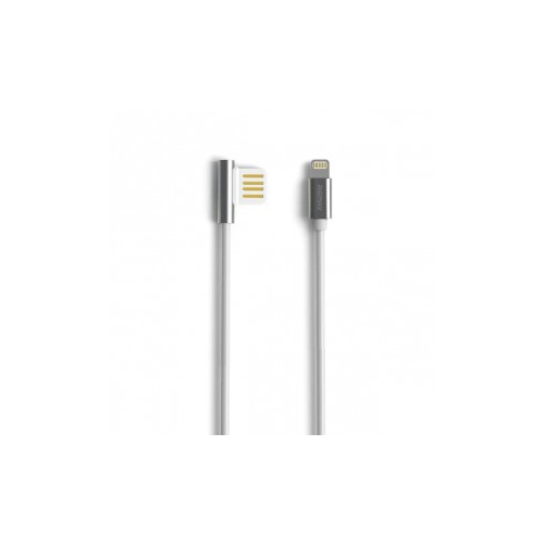 Remax Emperor | Дата кабель USB to Lightning с угловым штекером USB (100 см) (Серебряный)
