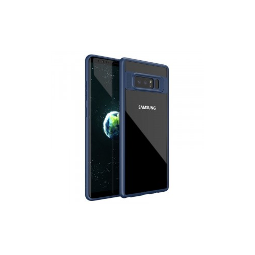 iPaky Hard Original | Прозрачный чехол для Samsung Galaxy Note 8 с защитными бортиками (Синий)