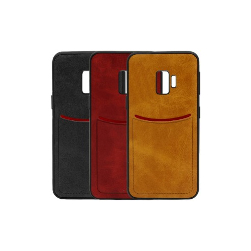 ILEVEL | Чехол с кожаным покрытием и с карманом-визитницей для Samsung Galaxy S9
