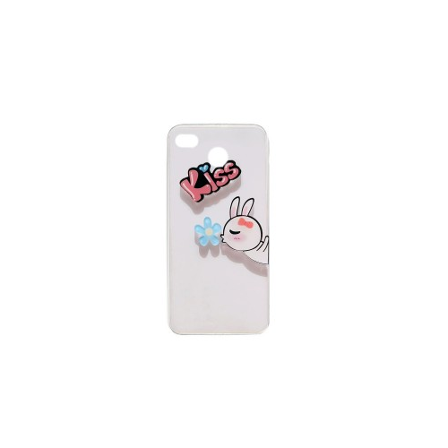 Epik Прозрачный силиконовый чехол с ярким рисунком и шнурком на руку для Xiaomi Redmi 4X (Белый / Поцелуй)