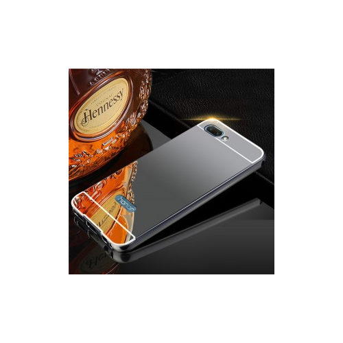 Epik Металлический бампер для Huawei Honor 10 с зеркальной вставкой (Черный)