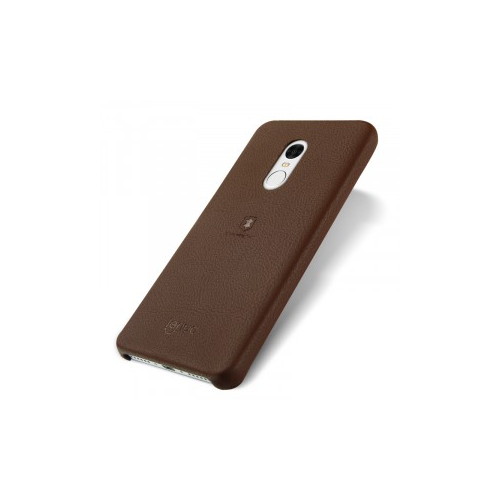 Epik Тонкий чехол-накладка Lenuo из экокожи с защитными бортиками для Xiaomi Redmi Note 4 (MTK) (Коричневый)