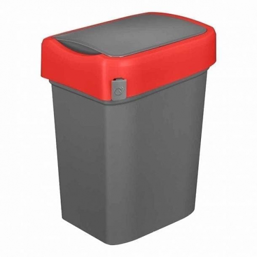 Бак для мусора Бытпласт 434214804 25л (330х270х457) полипропилен с красным ободом