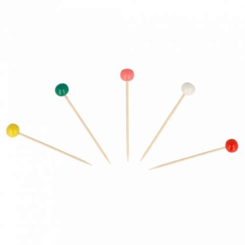 Пика "Цветные шарики" 6,5 см, бамбук, 144 шт Garcia De Pou | 122.59