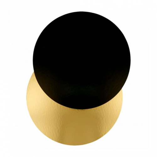 Подложка кондитерская двусторонняя, d 28 см, золотая/черная, картон, 100 шт Garcia De Pou | 147.32