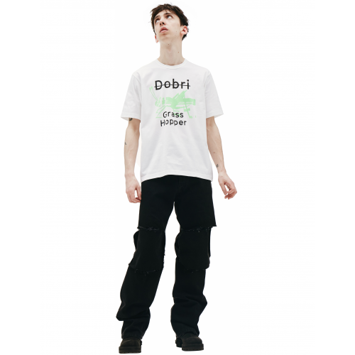 Хлопковая футболка с принтом Dobri Junya Watanabe WE-T025-051-1