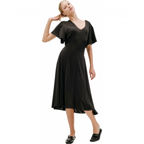 Черное платье на пуговицах VETEMENTS WAH21DR088/2609