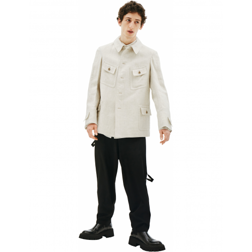 Льняная куртка-рубашка с карманами Maison Margiela S50AM0498/S53702/154