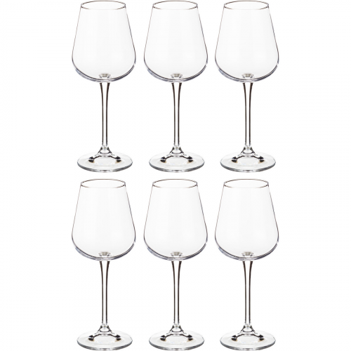 Набор бокалов для вина Storm (22 см - 6 шт) Crystalite Bohemia