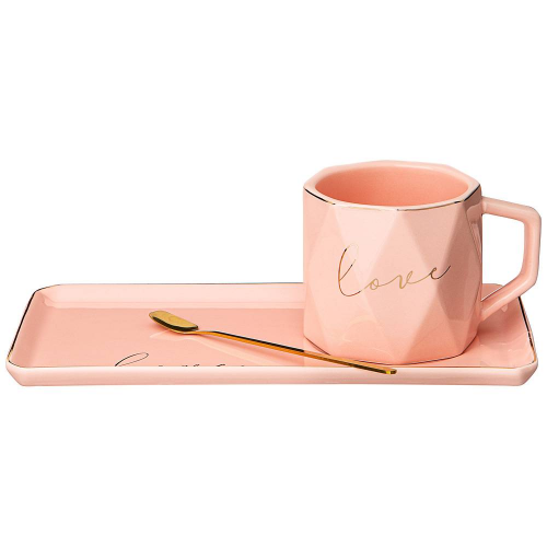 Чайная пара Break time цвет: розовый (260 мл) Lefard