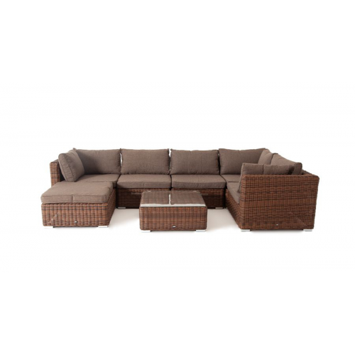 Лаунж зона Лунго из искусственного ротанга Brown 4sis