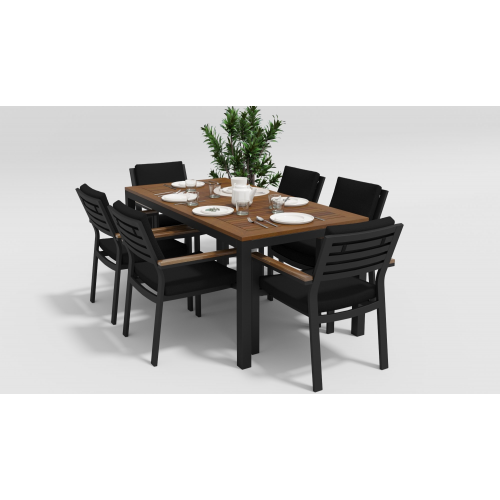 Обеденная группа Bella 180 черный Gardenini