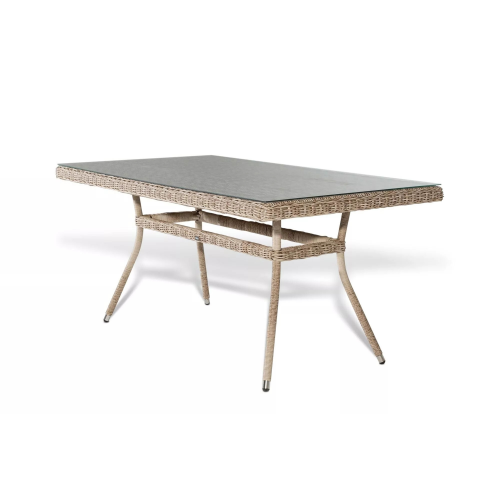 Обеденный стол из искусственного ротанга Латте 160 Beige 4sis