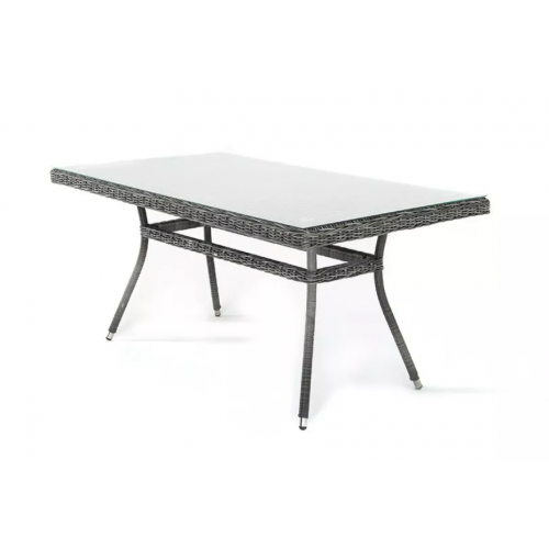 Обеденный стол из искусственного ротанга Латте 160 grey 4sis