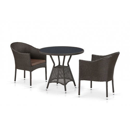 Комплект плетеной мебели T707ANS/Y350-W53 2Pcs Brown Афина