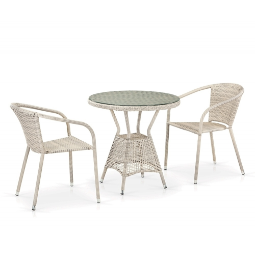 Комплект плетеной мебели T705ANT/Y137C-W85 2Pcs Latte Афина