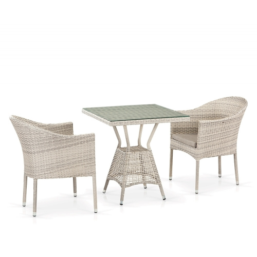 Комплект плетеной мебели T706/Y350-W85-70x70 2Pcs Latte Афина