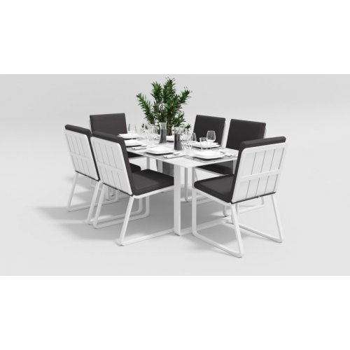 Обеденная группа Voglie White антрацит Gardenini