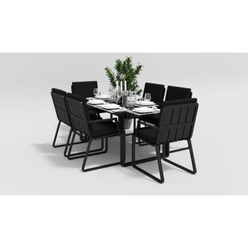 Обеденная группа Voglie 180 черный Gardenini