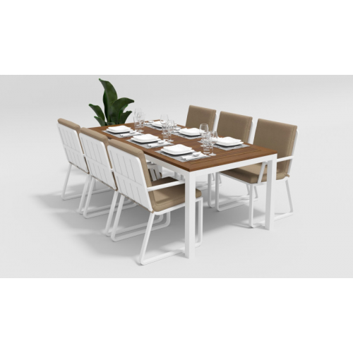 Обеденная группа Bella Voglie white 200 бежевая Gardenini