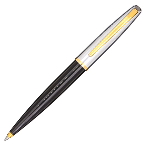 Aurora AU-E34-CP Шариковая ручка Style, Black Resin Barrel Chrome Plated Cap