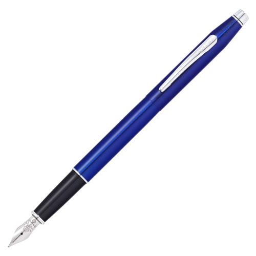 Cross AT0086-112FS Перьевая ручка Classic Century, Translucent Blue Lacquer CT (Перо F)