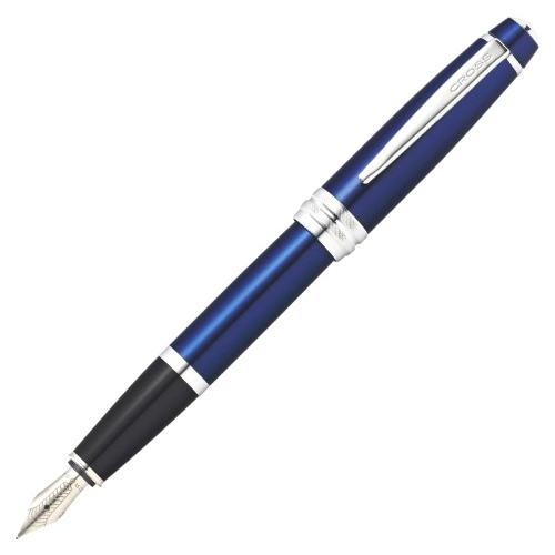 Cross AT0456-12MS Ручка перьевая Bailey, Blue Lacquer CT (Перо M)