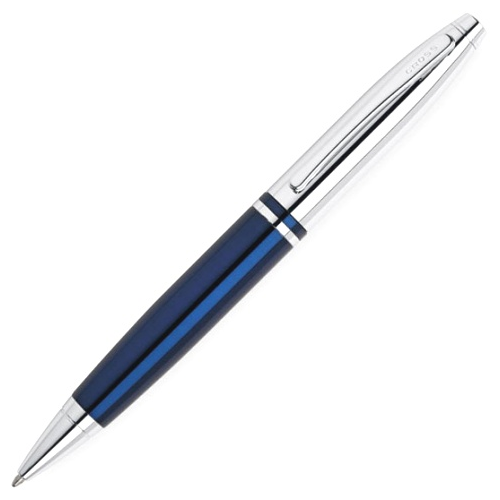 Cross AT0112-3 Шариковая ручка Calais, Chrome / Blue Lacquer