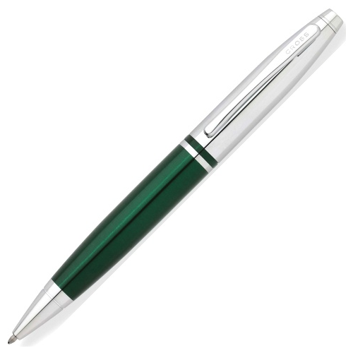 Cross AT0112-7 Шариковая ручка Calais, Chrome / Green Lacquer