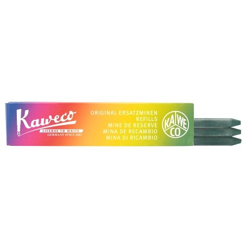 Kaweco 10000381 Грифели (3 шт.) для цанговых карандашей 5B 5,6 мм зеленый