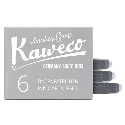 Kaweco 10000997 Картриджи с чернилами (6 шт) для перьевой ручки Smoky Grey